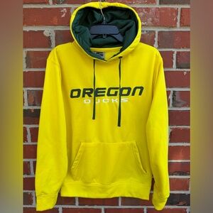 Stadium Athletics Oregon Ducks Yellow & Green S Long Sleeve Hooded Sweatshirt M3